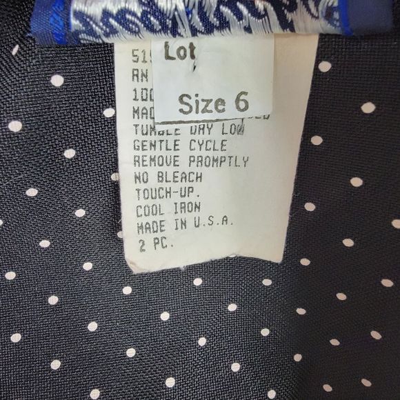 Greg Michael Vintage Women's Size 6 Polka Dot Blazer 4 Buttons - Picture 10 of 11